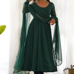 Women Georgette Kurta Dupatta Set-image-63