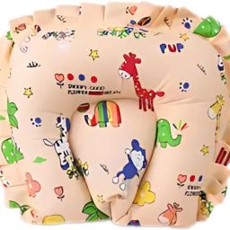 Pillow for Newborn Baby-Round Head Shaping Baby Pillow, Neck Support Pillow Mustard Seeds, Cotton Animals Baby Pillow Pack of 1-image-57