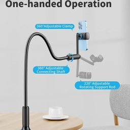 SAIJI IVY 4 Gooseneck Phone holder for bed 360° Rotate Adjustable Cell Phone Holder Mobile Holder image 3