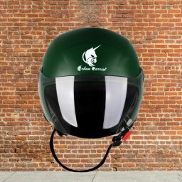 ABS Material Half Face Stylish Helmet with Clear Visor For Men & Women Motorbike Helmet-image-2