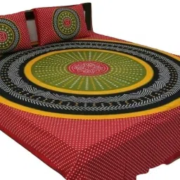 140 TC Cotton Double Printed Flat Bedsheet-image-79