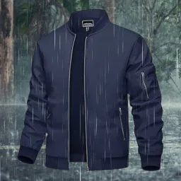 Colorblock Men Raincoat-image-88