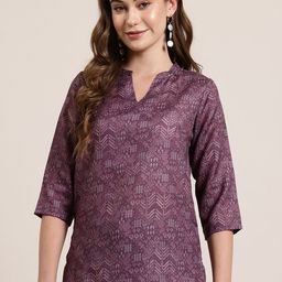 HERE&NOW Ethnic Motifs Printed Kurti-picture-56