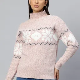 Pierre Carlo Geometric Self Design Pullover image 1