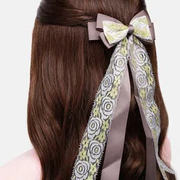 LAIDA Women Set of 2 Lace Alligator Hair Clip-56