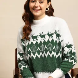 Mast & Harbour Printed Pullover Sweaters-picture-35