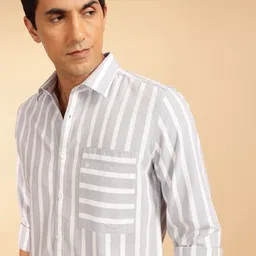 French Connection Slim Fit Striped Pure Cotton Casual Shirt-image-31