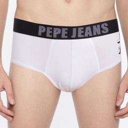Pepe Jeans Men White & Black Printed Detail Basic Briefs 8904311340805-picture-13