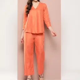Qurvii Cotton Slub Top with Trousers-picture-28