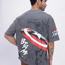 glitchez Power Play Captain America Print Oversized T-shirt-image-39