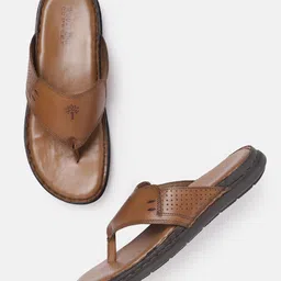 Woodland Men Textured Detail Comfort Sandals-image-0