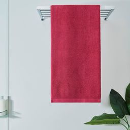 DDecor Unisex Red Solid 450 GSM Live Beautiful Bath Towel-69