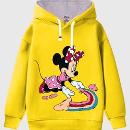 KUCHIPOO Girls Minnie Mouse Printed Hooded Sweatshirt-46
