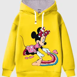 KUCHIPOO Girls Minnie Mouse Printed Hooded Sweatshirt-image-43