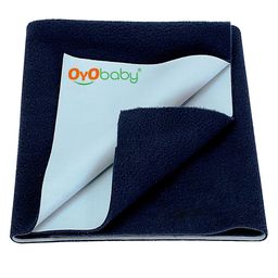 OyO Baby Kids Navy Blue Waterproof Baby Bed Protector-image-100
