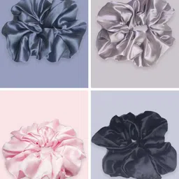 OOMPH Women Set of 4 Embellished Ponytail Holders-10