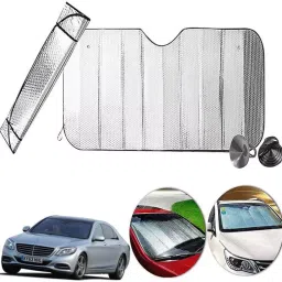 Auto Pearl F198 Dashboard Sun Shade Cover with Suction Cup for Mercedes Benz S-Class (Silver)-14