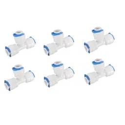 Vstec 6.35 mm (1/4 inch) Three Side Tee Push Pipe Connector for RO Water Purifier (Pack of 6 Pcs)-picture-24