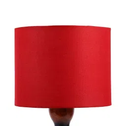 Tucasa NTU-180 B-22 Table Lamp with Wood Base (Red) image 3