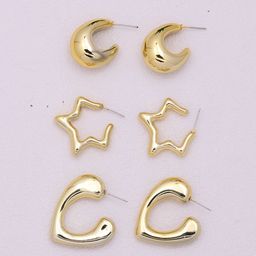 Jewels Galaxy Contemporary Half Hoop Earrings-image-84
