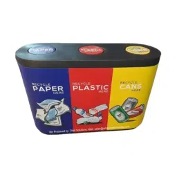 MOFNA 180 L Blue, Red and Yellow Fibre Reinforced Plastic Duo Dustbin-picture-30