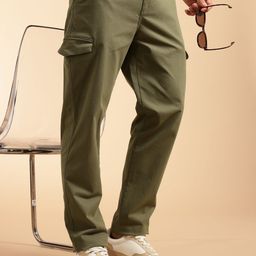 French Connection Men Regular Fit Cargos Trousers-image-99