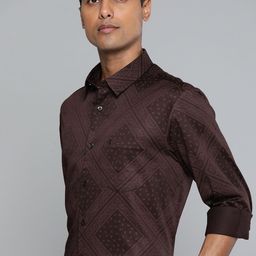 Indian Terrain Slim Fit Ethnic Motifs Printed Casual Shirt-image-16