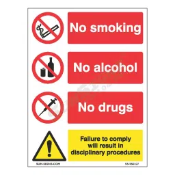 SUNSIGNS No Smoking Signage Size 150x200 mm HP Print + Vinyl + Sun Board, SS0227-image-51