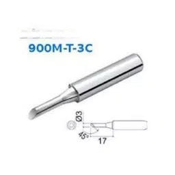 SCHOFIC Soldering Bit C Shape (Conical T) Alloy Steel 3 mm Tip 17 mm Length (Pack of 2) image 2