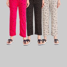 TRENDY WORLD Pack of 3 Printed Pyjamas-image-72