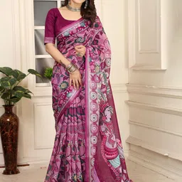 Kalista Ethnic Motifs Pure Cotton Saree-image-67