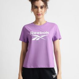 Reebok Women Graphic Printed Short Sleeves Cotton Boxy Fit Casual T-shirt-image-79