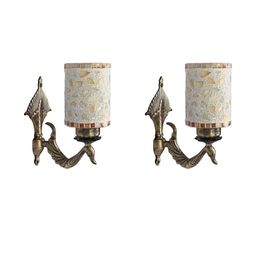 SOMIL Gold Glass Cylinder Printed Wall Lamps-image-38