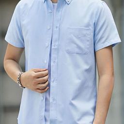 StyleCast x Revolte Men Solid Button-Down Collar Cotton Casual Shirt-picture-22