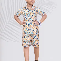 Fabfashion Unisex Cream Clothing Set-image-86