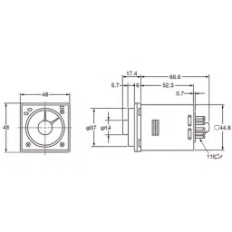Omron Solid State Timer H3CR-F AC 100-240 V, H3CR-F AC100-240/DC100-125-40