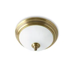 Fos Lighting Dish Antique Brass Ceiling Light - Dish-Antique-12-CL2-16