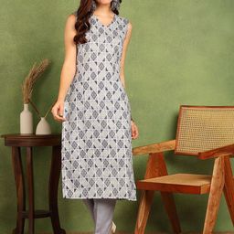DSK STUDIO Women Printed Regular Kurti with Trousers-image-48