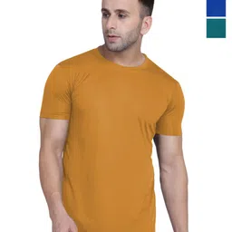 TQH Men Pack of 3 Dry Fit Solid Round Neck Slim Fit T-shirts-picture-34