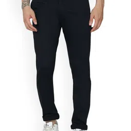 MIRAAN Men Regular Fit Mid-rise Cotton Chinos Trousers-image-52