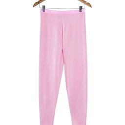 D'chica Solid Thermal Winter Wear Leggings  -   Pink-image-64