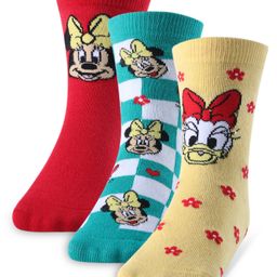 Cute Walk by Babyhug Disney   Cotton Blend Knit  Anti-Bacterial Ankle Length Socks Minnie Mouse Family Graphics Pack of 3 - Multicolour-image-21