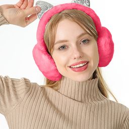SYGA Cat Designed Foldable Winter Earmuffs - Red-image-79