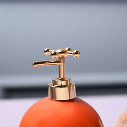 Voncasa Ceramic Glossy Orange color Soap Dispenser (300 ml)-image-44