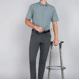 APPEL TOUCH Plus Size Classic Spread Collar Half Sleeves Formal Shirt-image-87