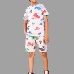 US Fly Boys Printed Round Neck T-Shirt & Shorts Clothing Set-image-81