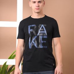 COBB Typography Printed Round Neck Cotton T-shirt-image-89
