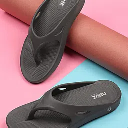 NEOZ Men Grey Rubber Thong Flip-Flops-picture-24