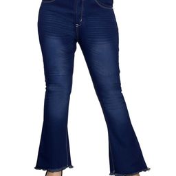 RIVI Women Bootilicious Flared High-Rise Light Fade Acid Wash Stretchable Jeans-image-37