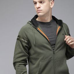 Wildcraft Solid Front Open Hooded Sweatshirt-picture-9